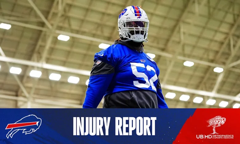 Buffalo Bills injury report vs. Browns