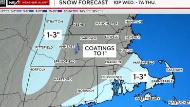 Burst of snow in Boston area could impact travel on New Year's Eve, after midnight
