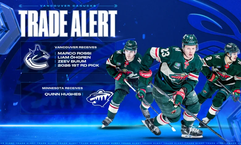 CANUCKS ACQUIRE ROSSI, ÖHGREN, BUIUM AND A FIRST-ROUND PICK FROM THE MINNESOTA WILD