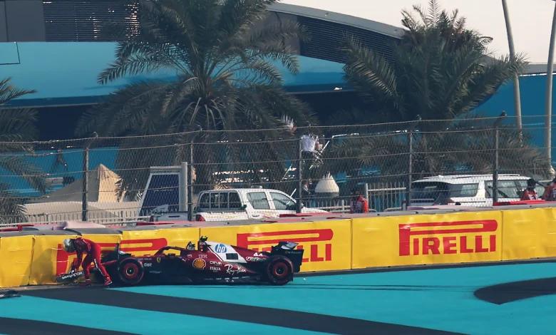 Catch up on FP3 in Abu Dhabi as George Russell goes fastest and Lewis Hamilton crashes out