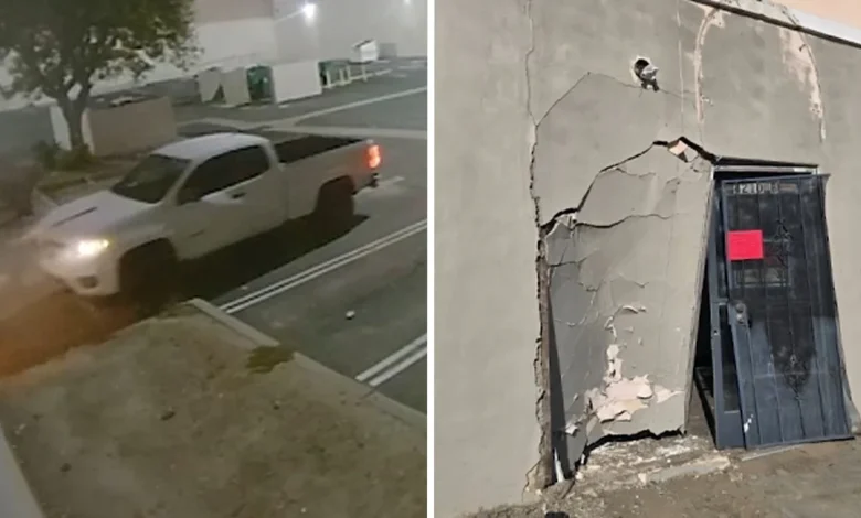 Caught on video: Owners of shapewear store in Baldwin Park believe vandal intentionally rammed truck into building