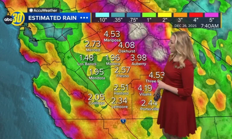 Central California forecasted for heavy rain, flooding and snow during Christmas week