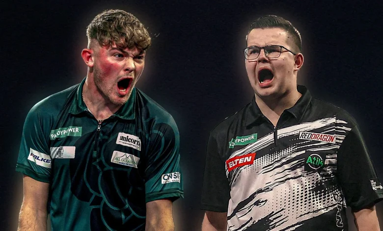 'Champagne' Charlie Manby takes on Gian van Veen at the World Darts Championship on Tuesday with a quarter-final spot on the line.