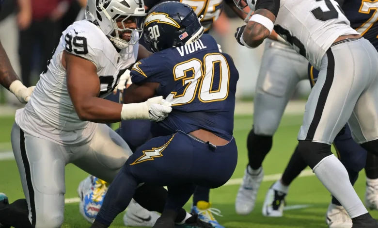 Chargers’ Kimani Vidal scores career-long 59-yard touchdown