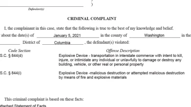 Charges in the RNC/DNC Bomb Planting Case