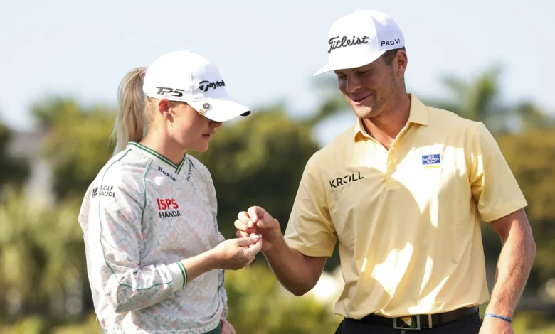 Charley Hull, Michael Brennan and Lexi Thompson, Wyndham Clark shoot record 55s at Grant Thornton