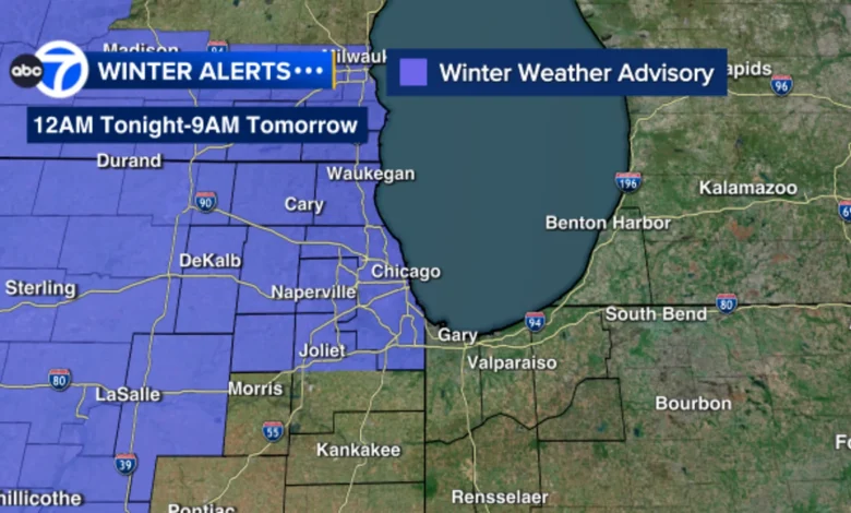 Chicago weather tomorrow: Chicago snow in weather forecast prompts Winter Weather Advisory, could impact road conditions