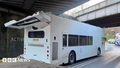 Children hurt as roof of school bus ripped off by Coppull bridge