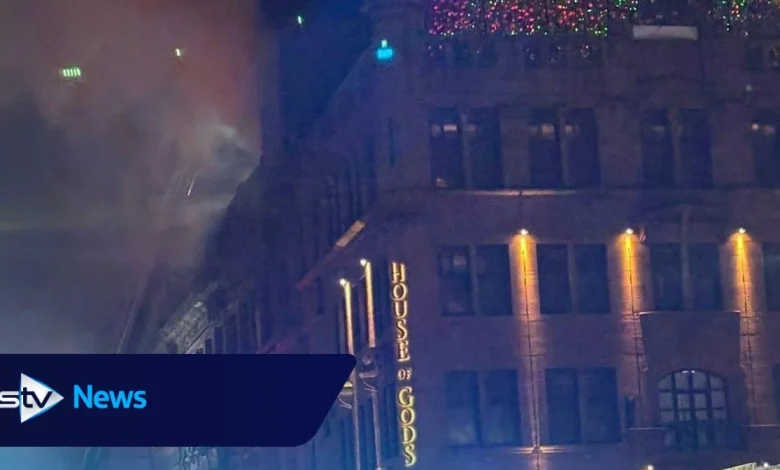 City road closed in both directions due to ongoing building fire