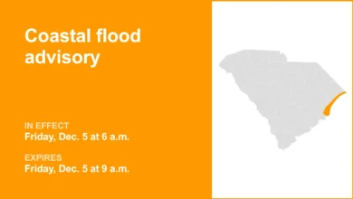 Coastal flood advisory for Myrtle Beach area and Coastal Georgetown until Friday morning