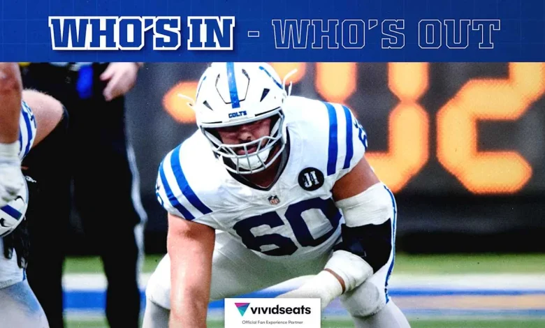 Colts rule out C Tanor Bortolini, WR Anthony Gould, TE Drew Ogletree, DE J.T. Tuimoloau for Week 17 game vs. Jacksonville Jaguars; DT DeForest Buckner to be placed on injured reserve