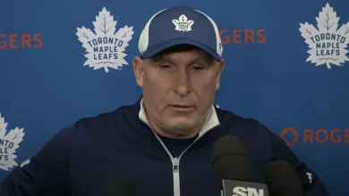 Craig Berube on Matias Maccelli sitting out games as a healthy scratch: "We put him in the Washington game, and there wasn't a lot there... I thought he struggled... We won the last couple, so I'm not going to change the lineup"