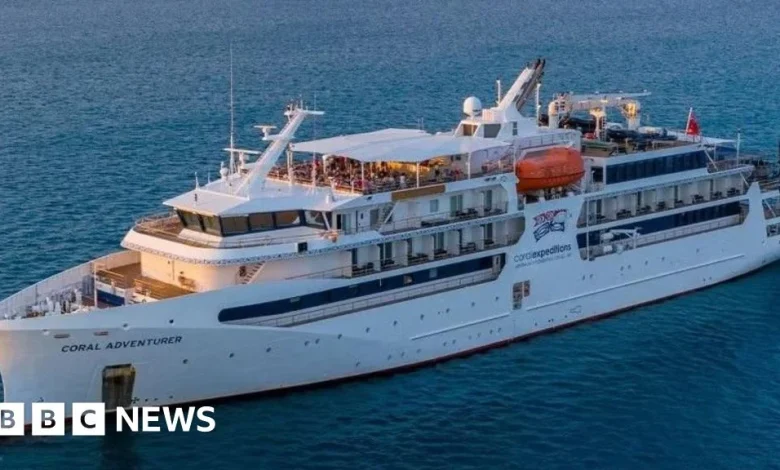 Cruise ship hits reef on first trip since leaving passenger on island