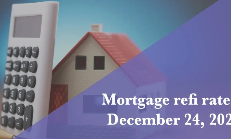 Current refi mortgage rates report for Dec. 24, 2025