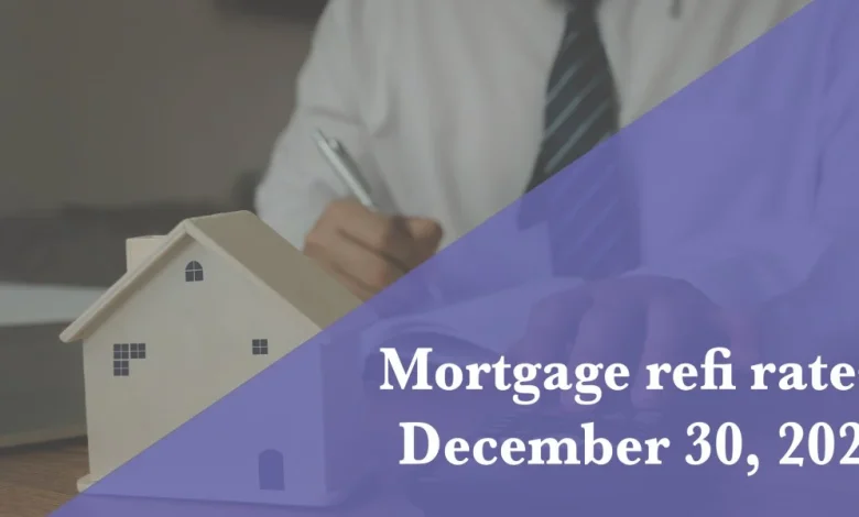 Current refi mortgage rates report for Dec. 30, 2025
