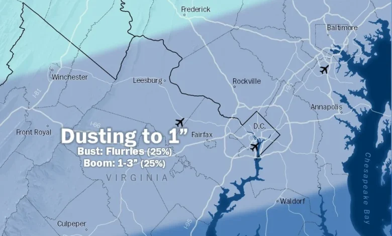 D.C. may see accumulating snow as storm hits Mid-Atlantic. What to expect. - The Washington Post