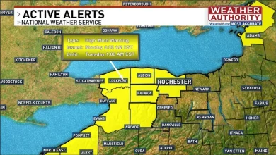 Damaging wind gusts in Western New York, followed by lake effect snow for many
