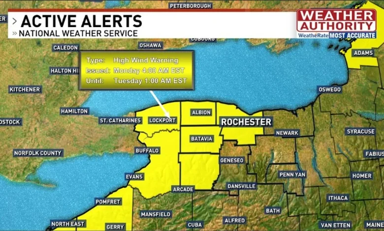 Damaging wind gusts in Western New York, followed by lake effect snow for many