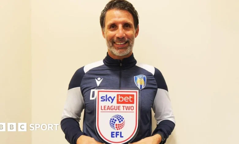 Danny Cowley: Colchester United boss wins manager of the month award to mark 100th game