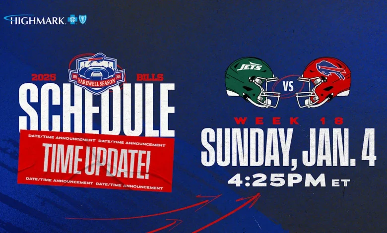 Date, Time and TV Network announced for Bills vs. Jets Week 18 game