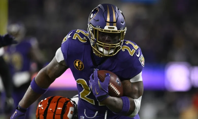 Derrick Henry is two rushing touchdowns away from his seventh 12-TD season