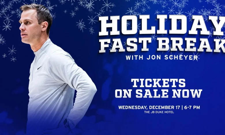 Details Announced for Holiday Edition of 'The Fast Break with Jon Scheyer'