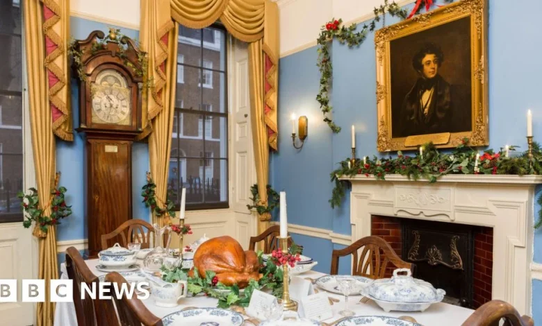 Dickens museum depicts Victorian era Christmas decorations