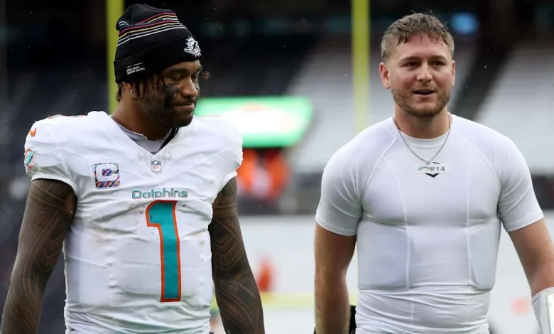 Dolphins bench Tua Tagovailoa, to start rookie Quinn Ewers at QB vs. Bengals