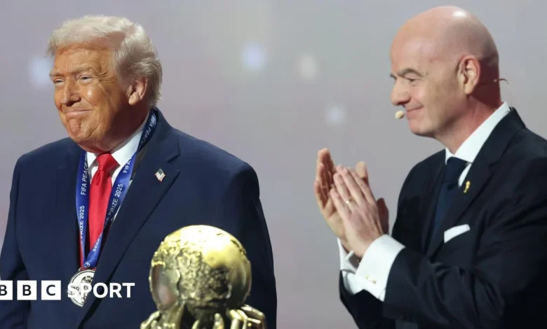 Donald Trump: US president named inaugural Fifa Peace Prize winner
