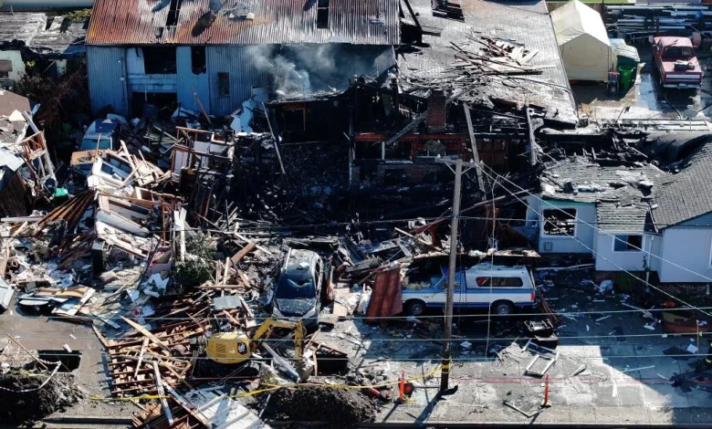 Dramatic explosion caught on video destroys homes, injures six