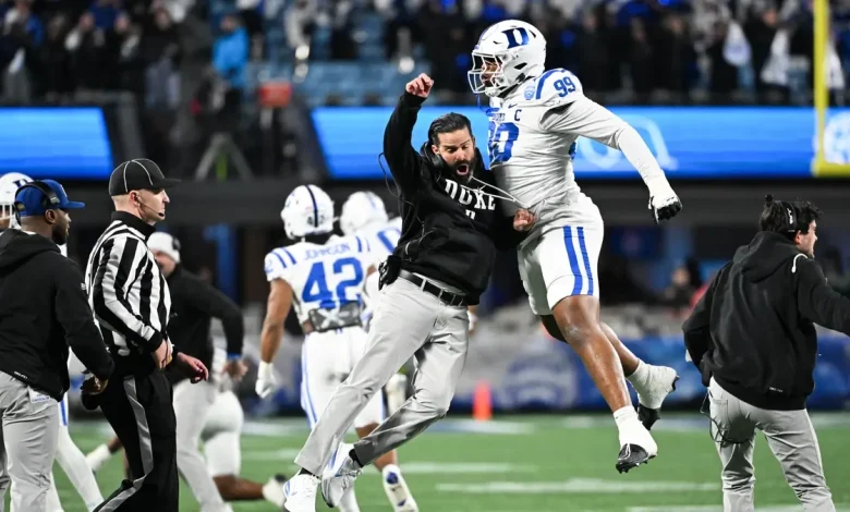 Duke coach Manny Diaz says 8-5 Blue Devils 'deserve to be in' CFP
