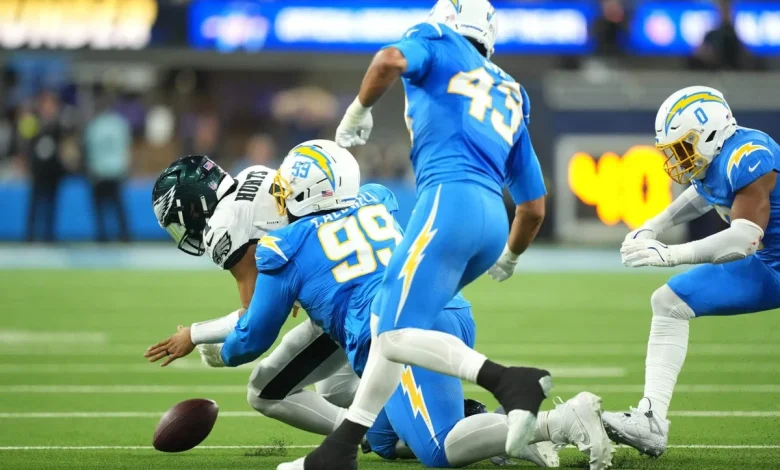 Eagles’ Jalen Hurts charged with interception, lost fumble on wild triple-turnover play