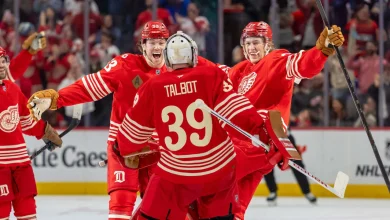 Edvinsson scores in OT, Red Wings edge Maple Leafs