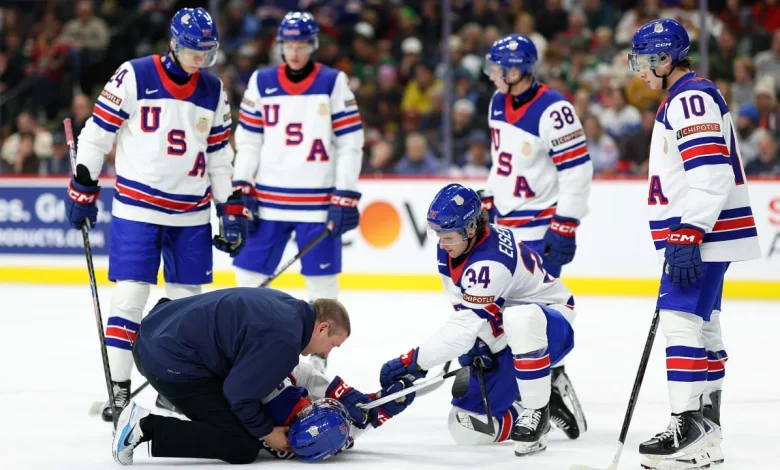 Eiserman made sure to be 'by his side' during Hutson's scary injury