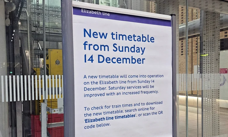 Elizabeth line to run every three minutes on Saturdays as service ramps up