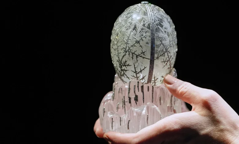 Faberge egg, set with 4,500 diamonds, sells in London for world record £22.9m