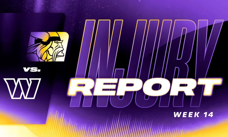 Final Vikings vs. Commanders Injury Report for Week 14