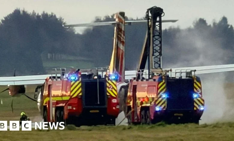 Fire crews attend runway incident at Aberdeen Airport