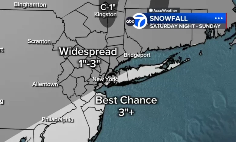 First widespread snowfall across NYC, Tri-State expected this weekend