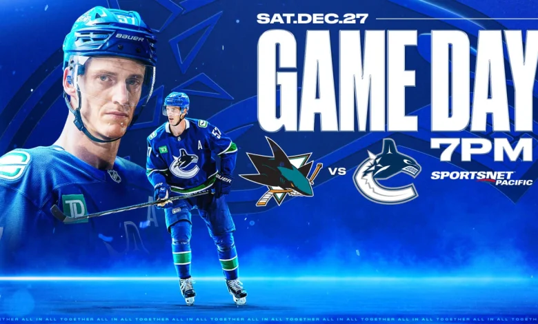 Game Notes: Canucks vs. Sharks