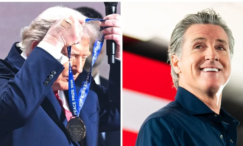 Gavin Newsom Mocks Donald Trump With His Own Made Up Peace Prize