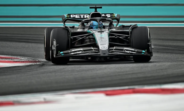 George Russell causes F1 title surprise as Lewis Hamilton crashes in final practice