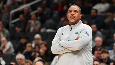 Georgetown head basketball coach Ed Cooley suspended after throwing water bottle that hit child