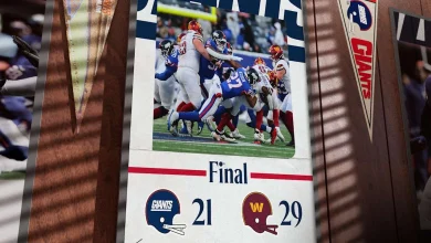 Giants fall to Commanders, 29-21