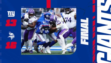 Giants fall to Vikings, 16-13