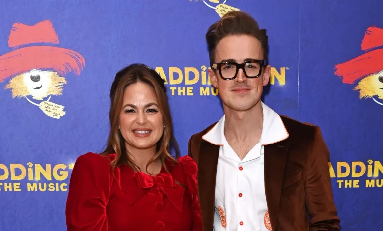 Giovanna Fletcher's Sixties-inspired red velvet dress is by the underrated brand celebrities love