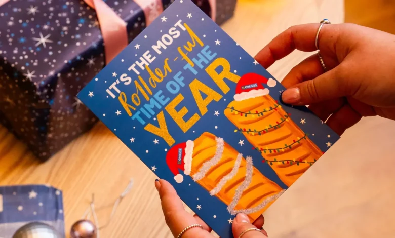 Greggs unveils range of Christmas cards — and they come with a hidden festive treat