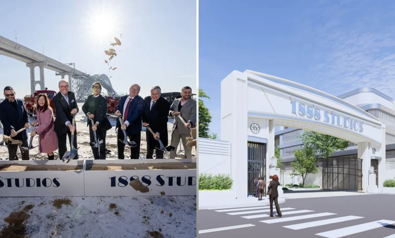 Groundbreaking ceremony for 1888 Studios, new film and TV production campus, held in Bayonne, NJ