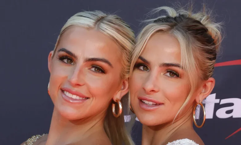 Haley Cavinder matches twin Hanna in black fuzzy Cowboys fit for fiancé Jake Ferguson