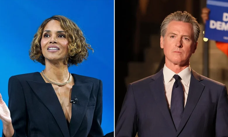 Halle Berry stuns crowd by criticizing Gavin Newsom, says he 'probably should not be our next president'